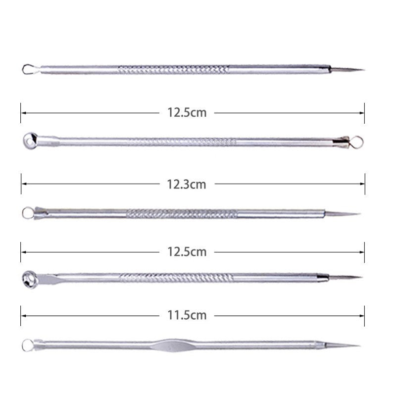 9pcs Stainless Steel Acne Needle Cell Clamp